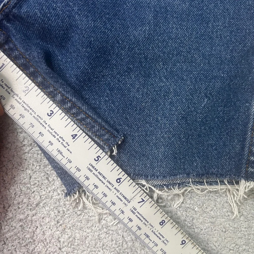 Vintage Denim Cutoff Shorts 80s High Waisted 14 Blue Retro Skater Indie Boho